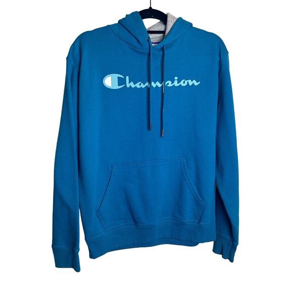 Champion Blue Women Hoodie Size Medium M Capri Blue Hoodie Athletic - Picture 1 of 7